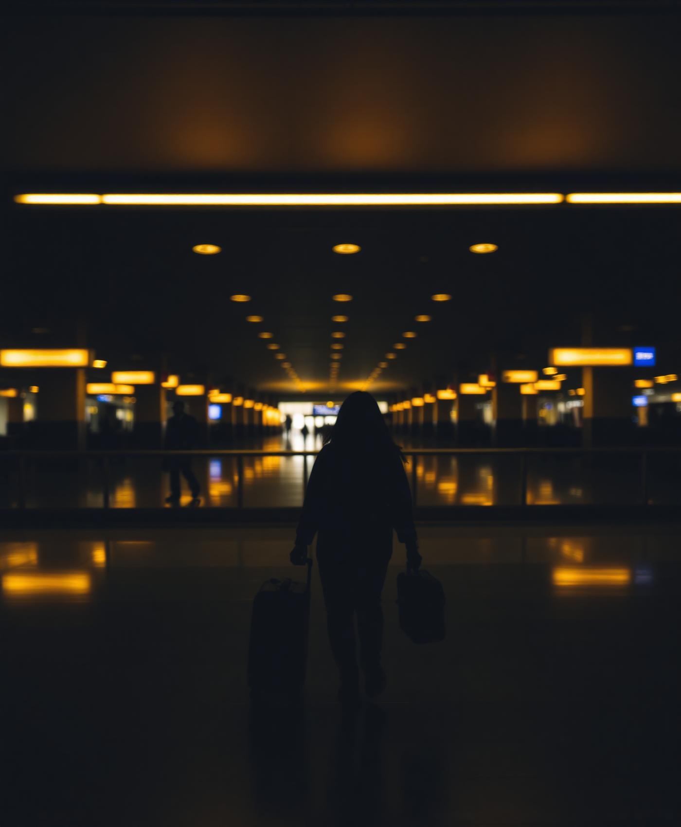 Aéroport la nuit